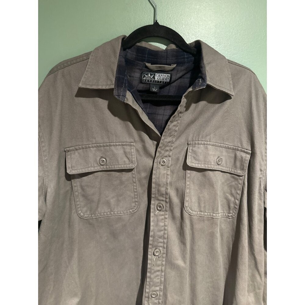 Canyon Guide Outfitters Men’s L Fleece-Lined Shacket Outdoor Utility Jacket - Picture 2 of 7